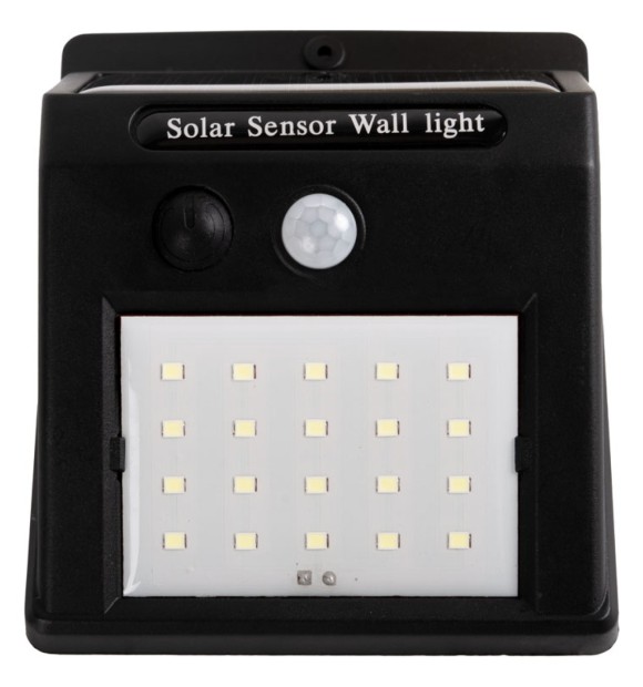 Aplica solara cu senzor mini LED 6500K IP44, Homelight negru