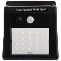 Aplica solara cu senzor mini LED 6500K IP44, Homelight negru