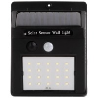 Aplica solara cu senzor mini LED 6500K IP44, Homelight negru - ambalaj