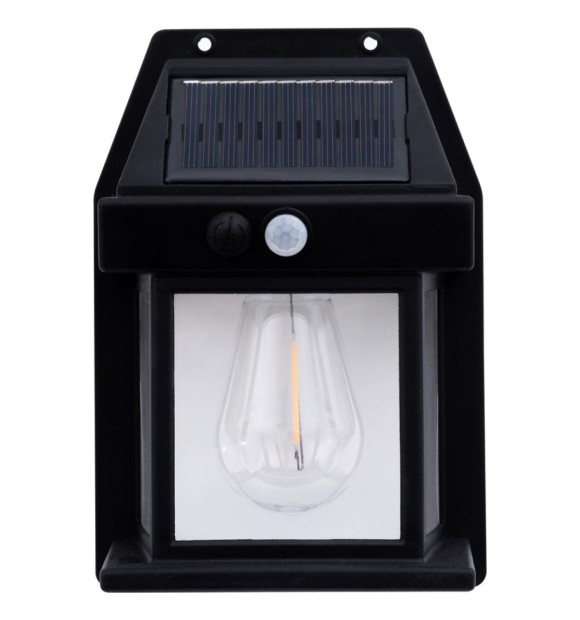 Lampa solara decorativa gradina Bayern 3W 3000K IP44 cu senzor de miscare, negru