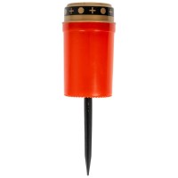 Lampa solara decorativa candela 24cm rosu, set 12 buc, Erste - detaliu