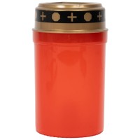 Lampa solara decorativa candela 24cm rosu, set 12 buc, Erste - ambalaj