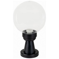 Lampa de gradina Luca E27 40W IP44 transparent negru, Erste - vedere laterala