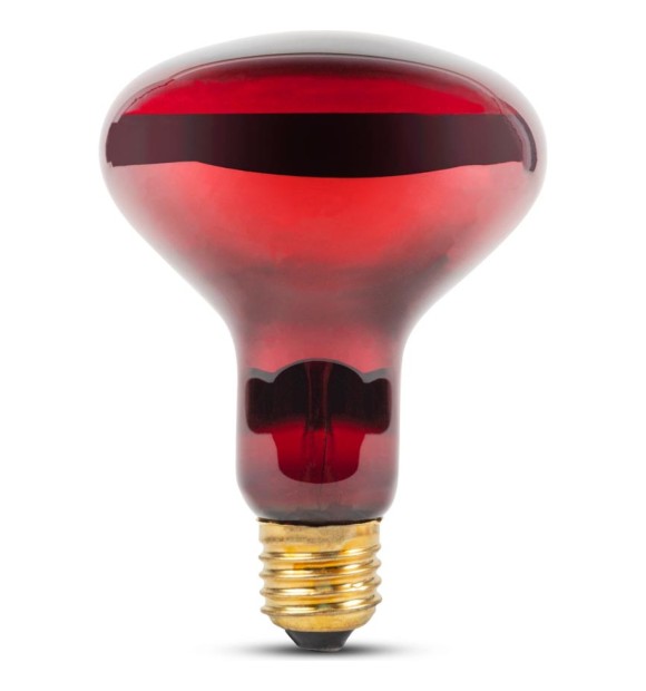 Bec infrarosu (lampa de caldura) R95 100W E27 rosu, Total Green