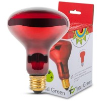 Bec infrarosu (lampa de caldura) R95 100W E27 rosu, Total Green - ambalaj