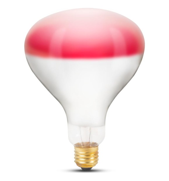 Bec infrarosu (lampa de caldura) R125 150W E27 rosu, Total Green