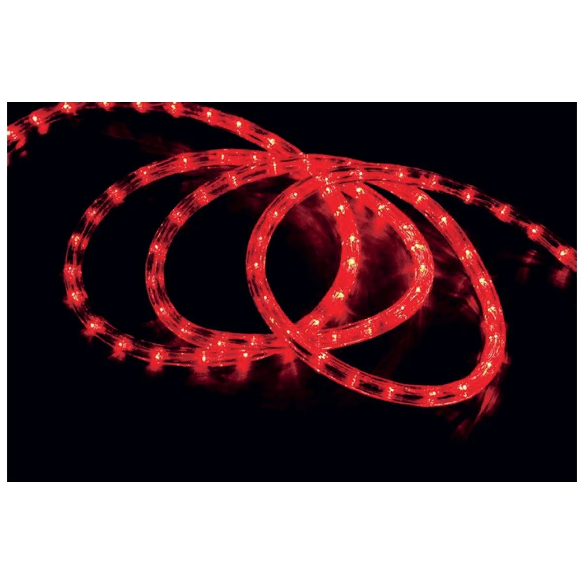 Tub luminos LED rosu 50m rola O12mm, furtun flexibil exterior