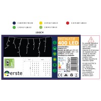 Ghirlanda luminoasa LED 400 LED 10x0.6m alb cald, exterior IP44 - vedere laterala