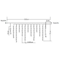 Ghirlanda luminoasa extensibila 180 LED 13W alb cald 2700K - imagine 7