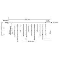 Ghirlanda luminoasa LED extensibila 64 LED 4.6W albastru, functie flash - imagine 9