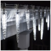 Stalactite luminoase 120 LED 6400K alb rece, exterior IP44