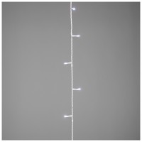 Perdea luminoasa extensibila 15 LED 1.5m alb rece 6400K - vedere laterala
