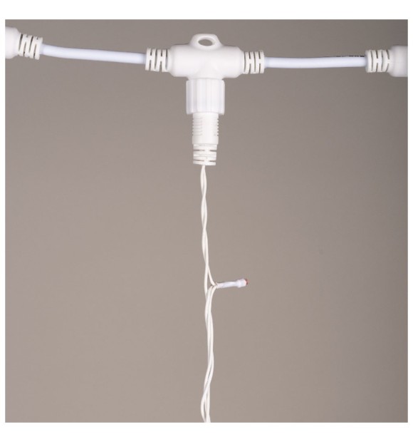Perdea luminoasa 30 LED 3m rosu, decor de Craciun