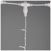 Perdea luminoasa 30 LED 3m albastru, decor Craciun - detaliu