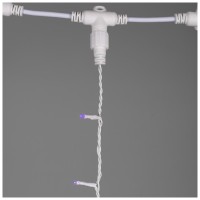 Perdea luminoasa 30 LED 3m albastru, decor Craciun - imagine 5