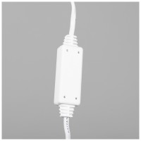 Cablu alimentare cu stecher 1.5m alb, pentru instalatii de Craciun - vedere laterala