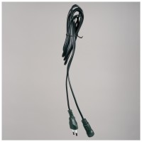 Cablu alimentare cu stecher 1.5 m verde pentru instalatii de Craciun - vedere laterala
