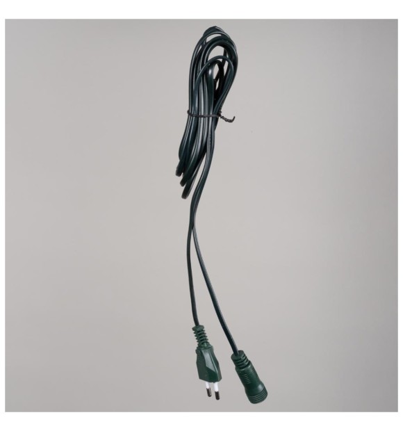 Cablu alimentare cu stecher 3 m verde pentru instalatii Craciun
