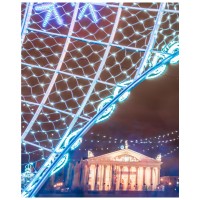 Plasa luminoasa 144 LED 1.5m alb rece, extensibila 7.2W
