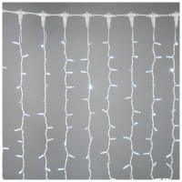 Perdea luminoasa Craciun 494 LED alb rece, decor festiv