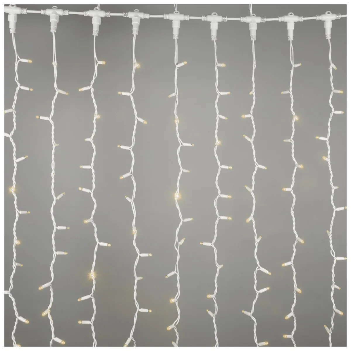 Perdea luminoasa 494 LED alb cald, decor de Craciun