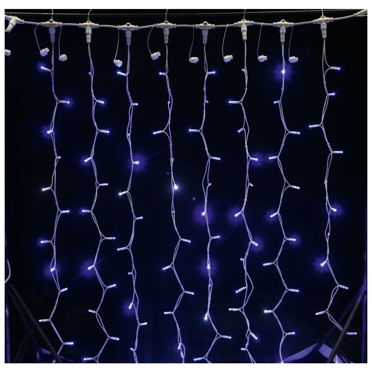 Perdea luminoasa 925 LED alb cald, decor Craciun ferestre si fatade
