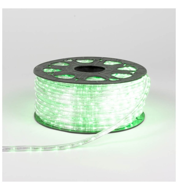 Tub luminos LED verde 50m rola, 36 LED/m, functie flash