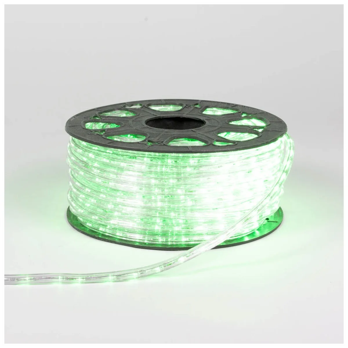 Tub luminos LED verde 50m rola, 36 LED/m, functie flash