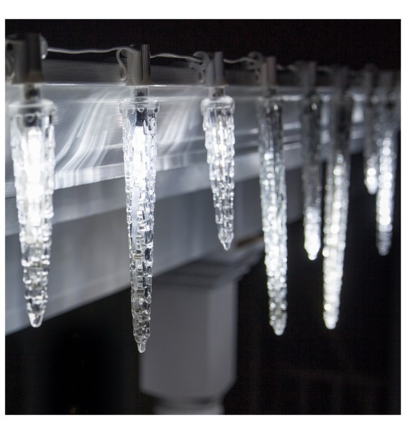 Turturi luminosi 160 LED 2.7m alb rece, exterior IP44
