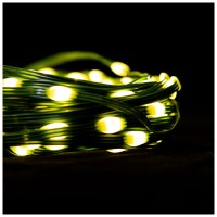 Instalatie Craciun 150 LED 15m Amber, exterior IP44 cu timer - vedere laterala