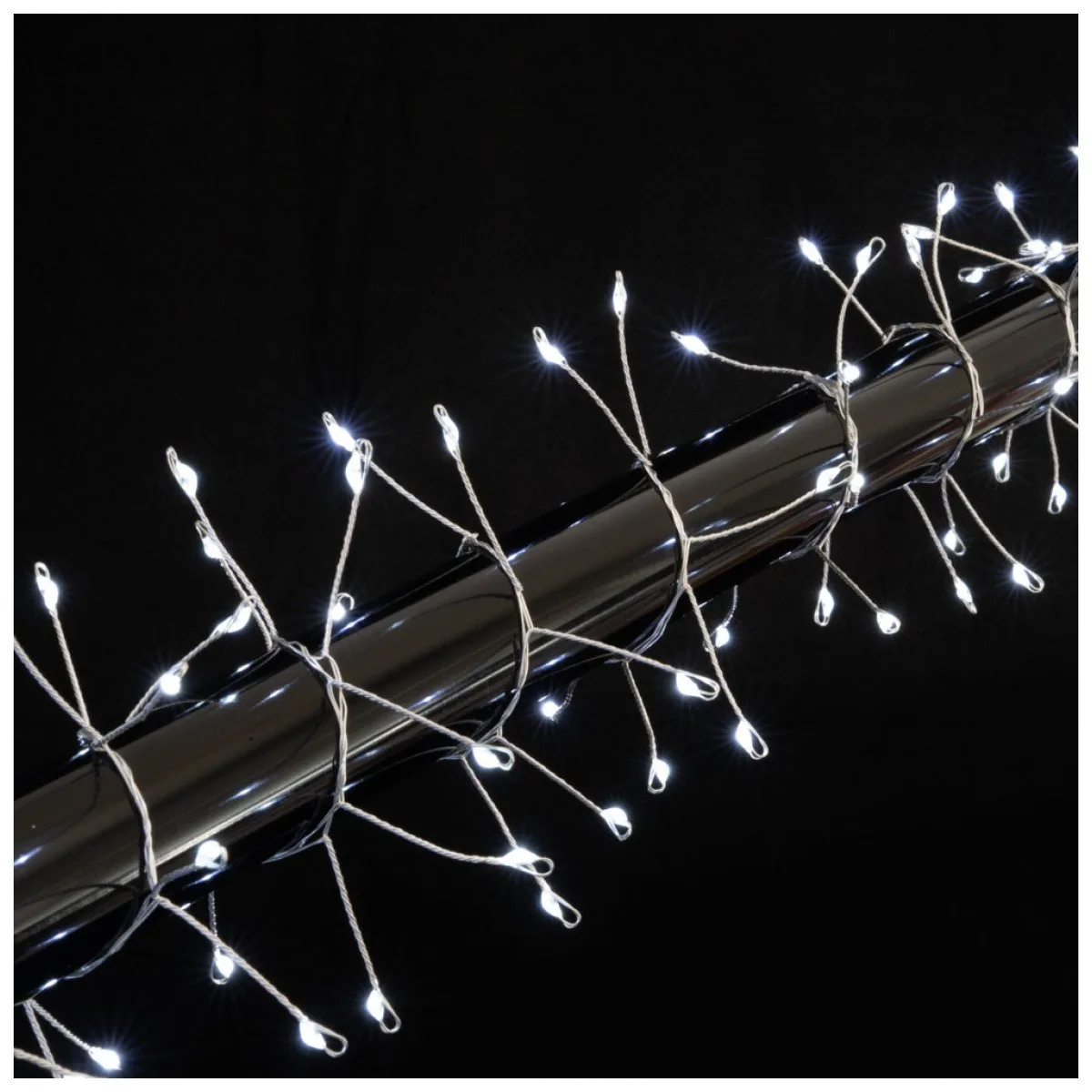 Instalatie Craciun 288 LED 4m alb rece, exterior IP44 cu timer