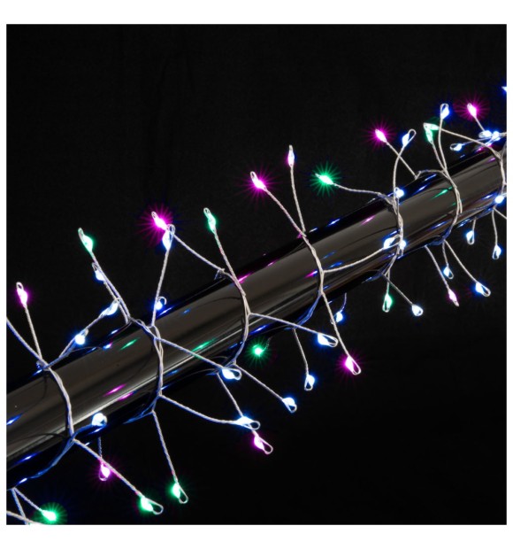 Instalatie Craciun 288 LED 4m multicolor, fir cupru, IP44 cu timer