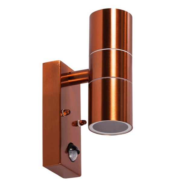 Lampa de gradina cu dulie 2xGU10 Antal cupru 35W cu senzor, Erste