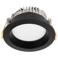 Downlight LED rotund Aprila 6W 4000K IP44, negru, Metsan