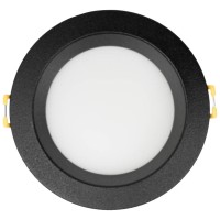 Downlight LED rotund Aprila 6W 4000K IP44, negru, Metsan - vedere laterala