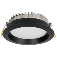 Downlight LED rotund Aprilla 10W 4000K IP44 negru, Metsan