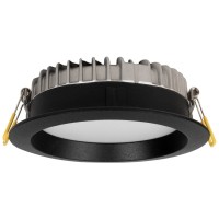 Downlight LED rotund Aprilla 10W 4000K IP44 negru, Metsan - vedere laterala