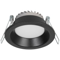 Downlight LED rotund compact 6W 4000K, negru, Metsan