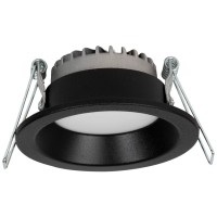 Downlight LED rotund compact 6W 4000K, negru, Metsan - vedere laterala
