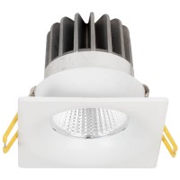 Spot LED patrat Sumota 8W 4000K IP44, alb, Metsan - vedere laterala