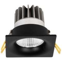Spot LED exterior patrat Sumota mini 8W 4000K IP44, negru, Metsan - vedere laterala