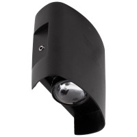 Aplica LED de exterior Monty 2x2W 3000K IP54, negru, Erste - vedere laterala