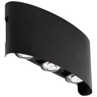 Aplica LED exterior Monty 6x6W 3000K IP54 negru, Erste - vedere laterala