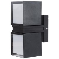 Aplica LED de exterior Elan 18W 4000K IP65, negru, Erste - vedere laterala