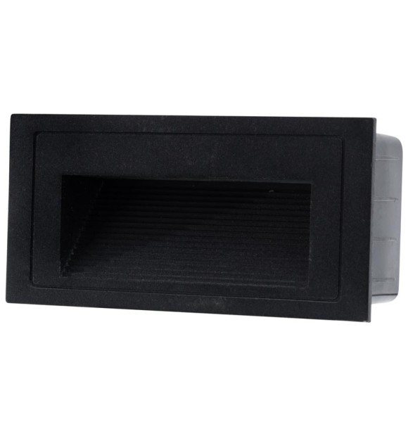 Spot incastrat treapta LED 3W 3000K IP54 negru, Erste
