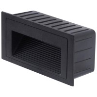 Spot incastrat treapta LED 3W 3000K IP54 negru, Erste - detaliu