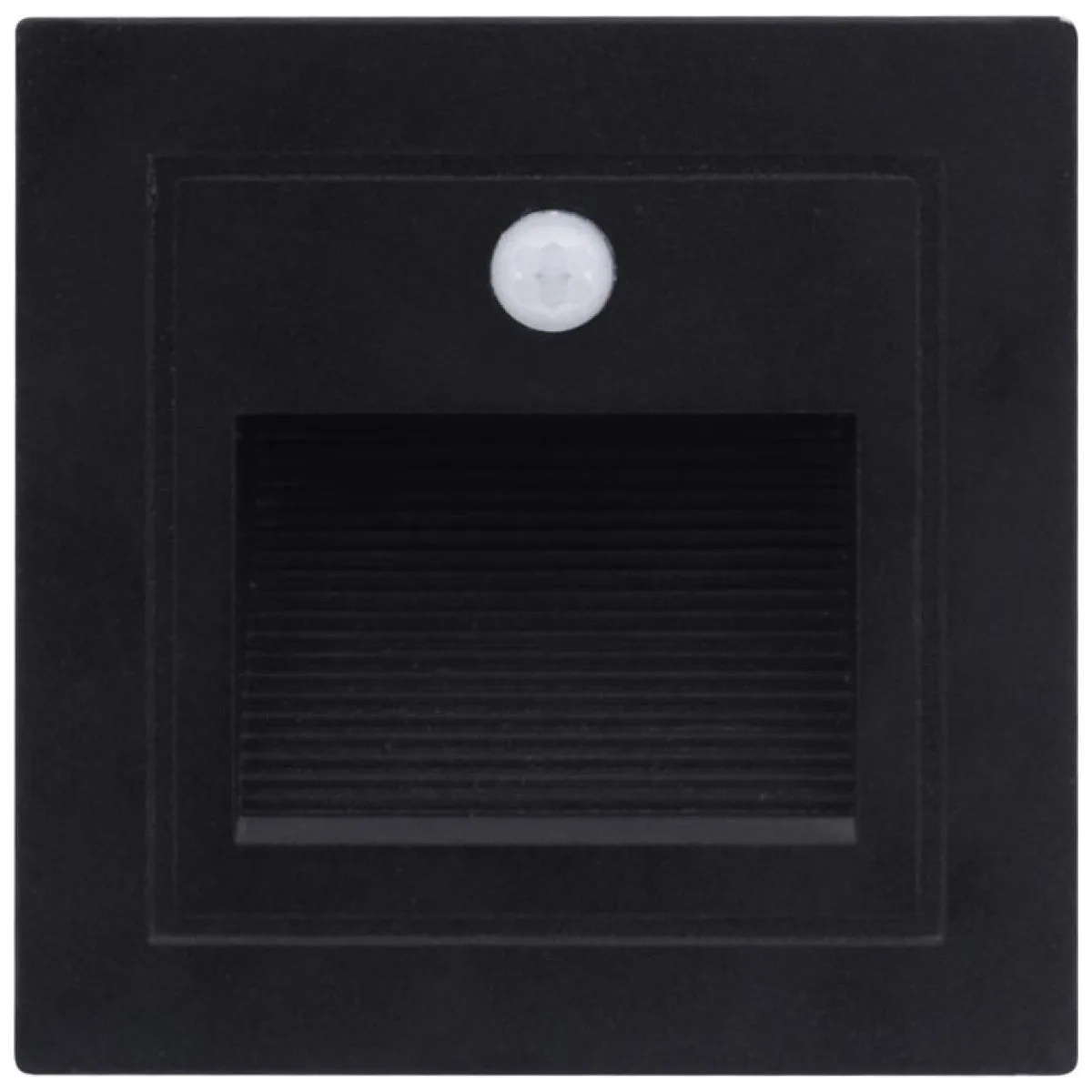 Spot incastrat treapta LED 3W 3000K IP54 cu senzor, negru, Erste