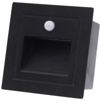 Spot incastrat treapta LED 3W 3000K IP54 cu senzor, negru, Erste - vedere laterala