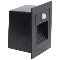 Spot incastrat treapta LED 3W 3000K IP54 cu senzor, negru, Erste - imagine 5