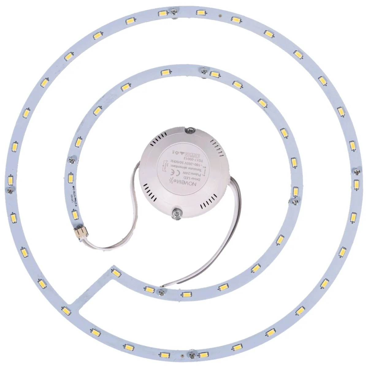 Kit LED Plafoniera 18W 6500K, 1260lm, rotund 22.5cm, alb, Novelite